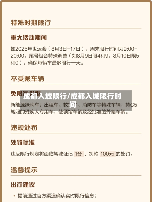 成都入城限行/成都入城限行时间-第2张图片