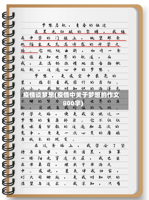 疫情谈梦想(疫情中关于梦想的作文800字)